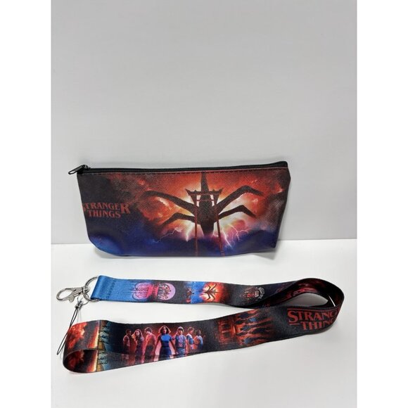 Stranger Things Pencil Case and Lanyard Netflix TV Show Merch School Set - Picture 4 of 5